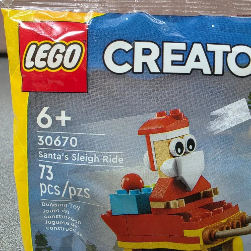 LEGO Creator Santa's Sleigh Ride Kids OS Red New 30670 Polybag 73 Pcs Holiday